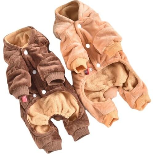 Winter Warm Pet Clothing Terriers Romper Yorkshire Coat Bichon Poodle Jumpsuit Schnauzer Puppy Clothes Small Dog Costumes