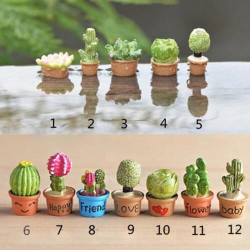 1 Pcs Mini Flower Trees Miniature Plants Garden Decor Fairy Home Houses Decoration Crafts DIY Accessories Dollhouse Ornament