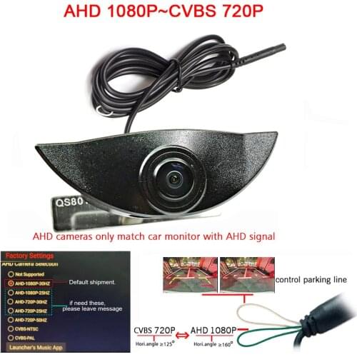 180deg AHD CCD car front view camera for VOLVO forward camera SL40 SL80 XC60 XC90 S40 S80 C70 C30 V40 v50 v60 s80 night vision