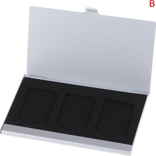3in1 Aluminum Alloy SIM Card Holder Memory Card Storage Case Holder Protector Computer Office Parts