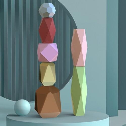 3D Geometric Stone Shape Candle Mold Silicone Mold DIY Aroma Plaster Craft Mould Small Candle Resin Soap Molds Xmas Home Decor