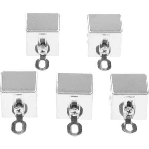 5Pieces Ceiling Mount Window Curtain Track Glides Stop End/Caps/ Finials/Heads