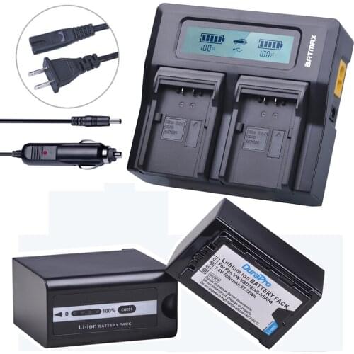 2Pcs 7800mAh VW-VBD78 Battery + Rapid LCD Dual Charger for Panasonic VBD58 VBD29 AJ-HPX260MC,HPX265MC,PX270,AG-FC100,MDH2