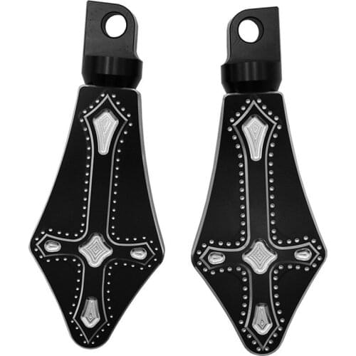 Motorcycle CNC Black Floorboards Front Rear Foot Pegs Footrest Pedals For Harley 883 1200 X48 Motorcycle Accessories