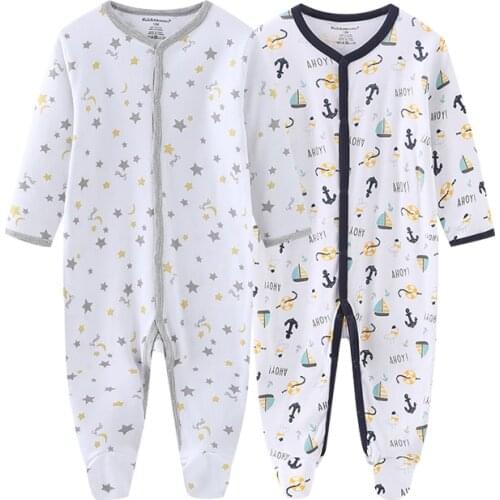 Baby Romper 2PCS Full Sleeve Cotton Unisex Baby Girl Clothes Winter Newborn Garcon Baby Boy Clothes Floral Print
