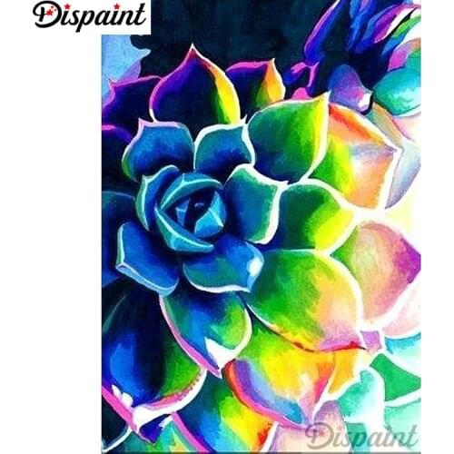 Dispaint Full Square/Round Drill 5D DIY Diamond Painting "Blue flower" Embroidery Cross Stitch 3D Home Decor A12983