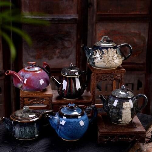 Ceramics Teapot Porcelain Kung Fu Tea Set Teapots Kettle Chinese Style Tea Pot Home Restaurant Hotel Water Pitcher Jug Teaware