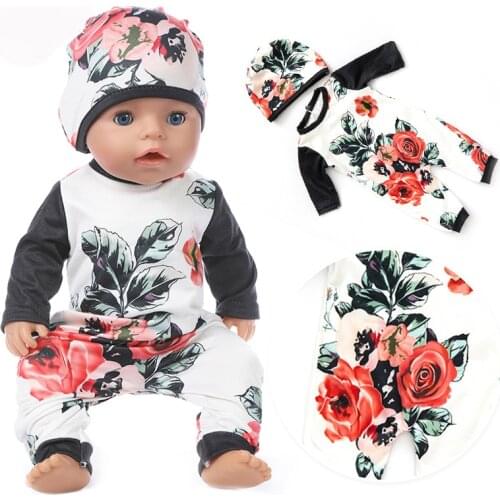 Rompers Suit Fit 17 inch 43cm Doll Clothes Born Baby Doll Accessories Suit For Baby Birthday Festival Gift