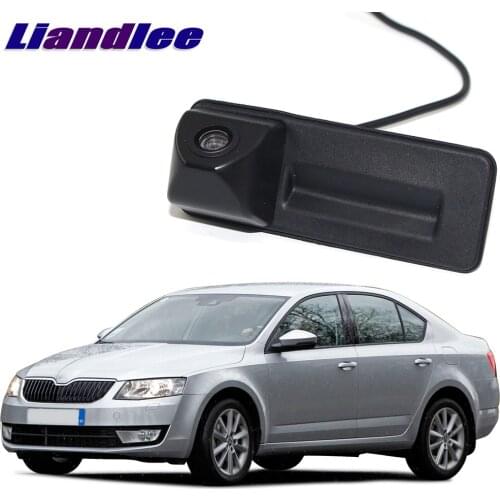 LiandLee Car Trunk Handle Rear View Reversing Parking Reverse Camera For Skoda Octavia MK2 1Z Facelift 2009~2013
