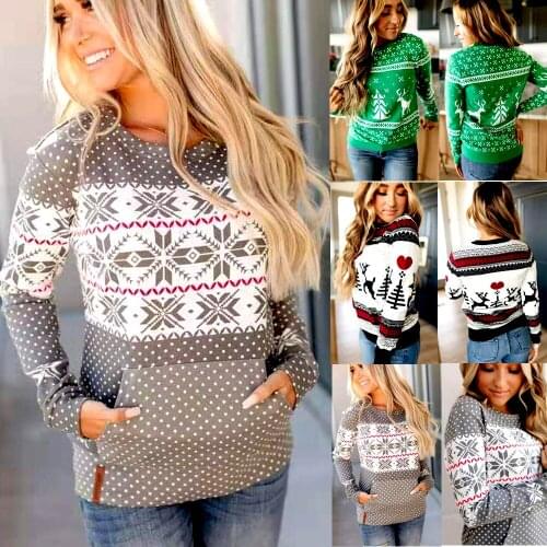 Hot Sale Elegant Women Sweater Tops Coat Christmas Winter Fashion Casual Ladies Girls Warm Soft Brief Sweaters