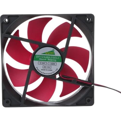 Mini 120x120x25mm DC 12V 0.16A 2 Pin 7-Blade Blower Cooling Fan Cooler 12025