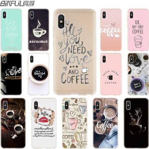 Cover soft Silicone TPU Case For Xiaomi Mi 9 8 SE 6X 5X A3 A1 A2 LITE 10 10lite max 3 cc9 Pro cc9e Ok But First Coffee