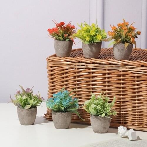 New Mini Natural Degradable Pulp Pot Simulation Plant Roseus Roseus Small Pot Cross Border Green Plant Supply