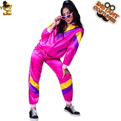 New Arrival Ladys 1980S Disco Costume Fancy Dress 70S 80S Disco Suit Costumes for Adult Women Halloween Costumes