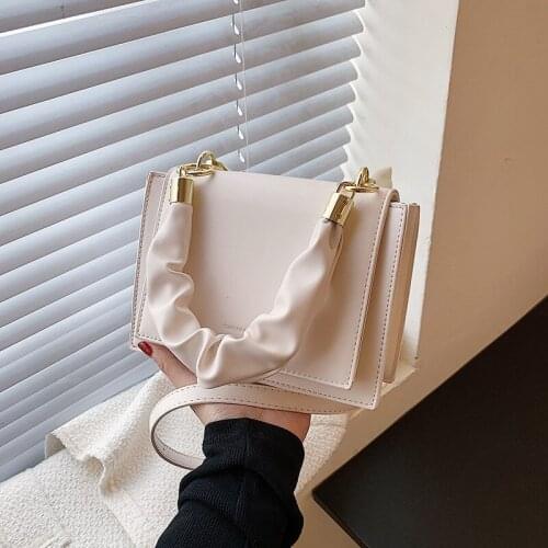 European and American Simple Casual Ladies Fold Handbags 2021 Summer New Shoulder Handbags Korean Fashion Net Red Underarm Bags