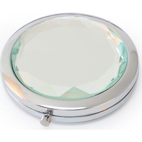Clear Crystal Compact Mirror Lady Handbag Compact Magnifying Makeup Mirror Beautiful Wedding Gifts