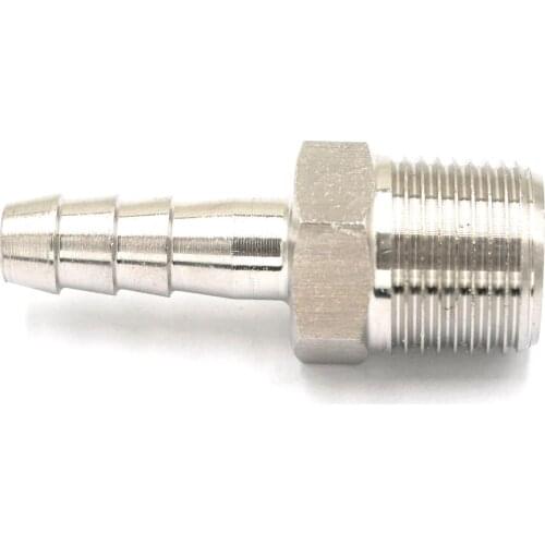 Hose Barb I/D 6mm x 3/8" BSPT Male Thread 304 Stainless steel coupler Splicer Connector fitting for Fuel Gas Water Plumbing
