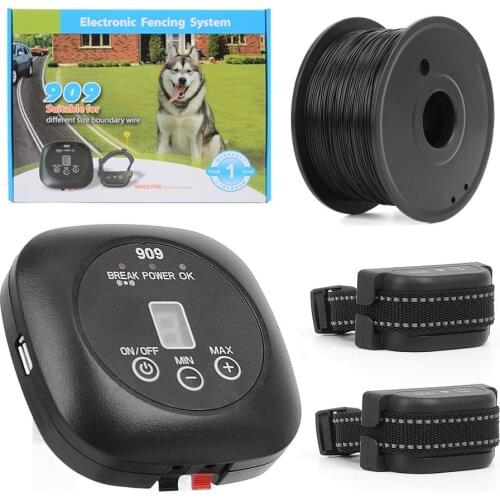 Pet Electronic Dog fence System Vibration Shock sound Rechargeable IP67 for small large dogs training collars dog accessories