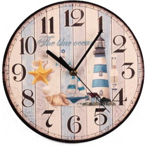 Nordic retro wooden clock decoration clock creative wall clock