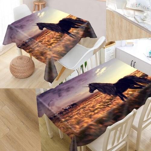 Custom Horse Modern Dustproof Tablecloth High Quality Print Tablecloth Everything for Home and Kitchen