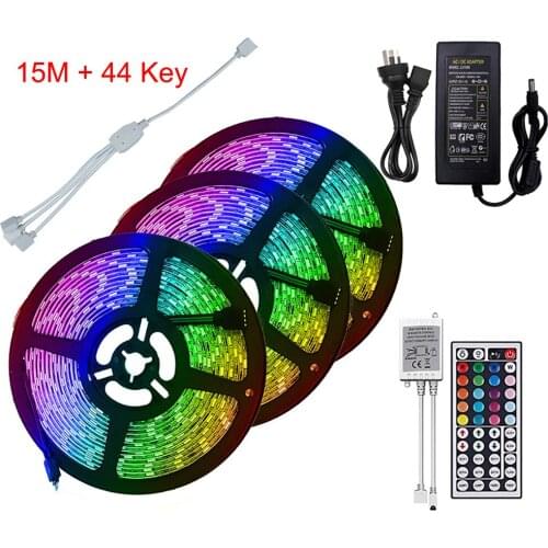 Led Strip Lights 5050 RGB Holiday Strip String Lighting Christmas New Year Holiday Home Room Decoration 12V Tape Line Bar Lights