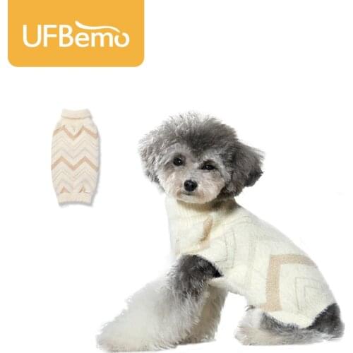 UFBemo Dog Sweater Jumper Cat Winter Warm Pull Clothes Soft Jersey Perro Pullover Sweaters for Small Dogs Puppy Pet Christmas