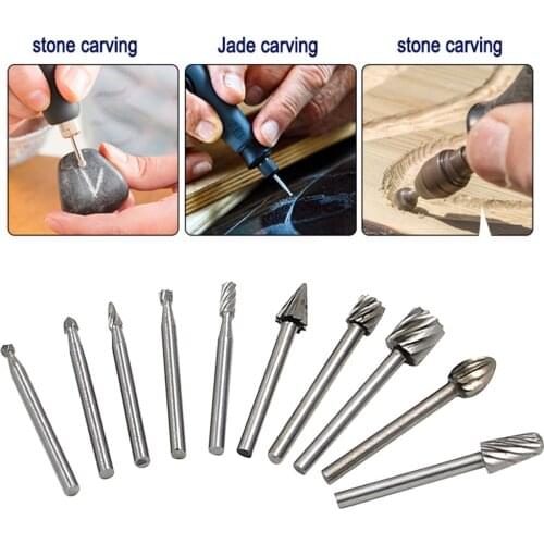 Titanium Dremel Routing Wood Rotary Milling Rotary File Cutter Woodworking Carving Carved Knife Cutter Tools