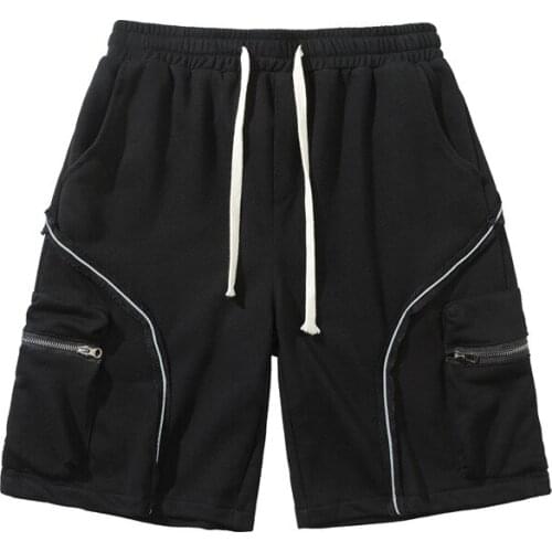 Unique Reflective Article Shorts Men Summer Casual Beach Short for Male Japanese Fashion Korean Daily Sport Running Sweatpants