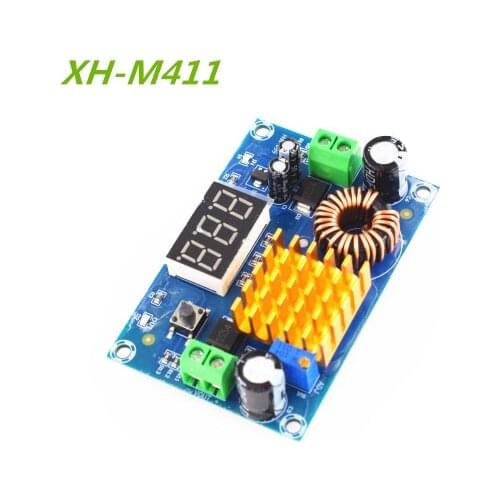 XH-M411 DC 3V-35V to DC 5V-45V Boost Converter Module Voltage Regulator Adjustable Step Up Voltmeter Digital Display Module