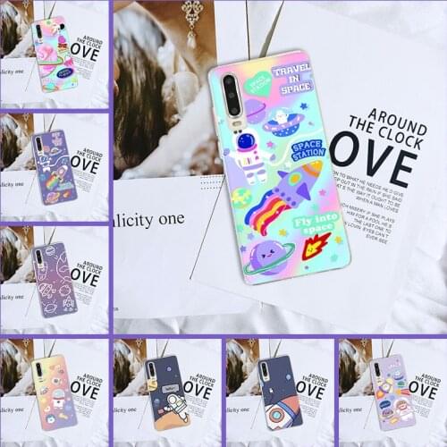 Back Cover For Huawei P30 Lite Pro P20 Lite 2019 Cute Space Astronaut Phone Case Silicone For Huawei P Smart Plus 2019 P Smart Z