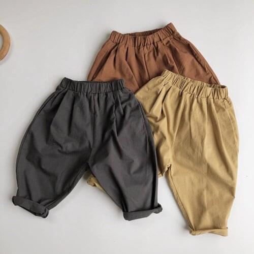 1-6Yrs Boys Girls Children Pants Kids Baby Pants Spring Autumn Loose Kids Pants For Boys Girls Casual Turnip Pants