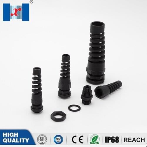 10pcs IP68 Waterproof PG11 Cable Gland Connector Plastic Flex Spiral Strain Relief Protector For 5-10mm Wire Thread