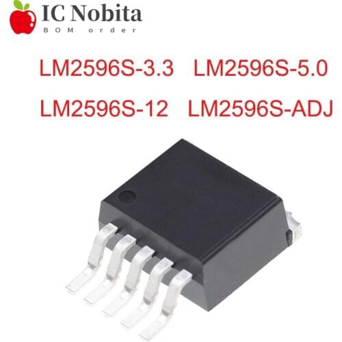 10PCS LM2596S-3.3 LM2596S-5.0 TO263 LM2596S-12 LM2596S-ADJ SMD TO-263-5 IC New