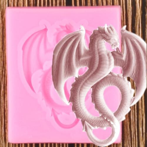 3D Dragon Silicone Molds Baby Party Cupcake Topper Fondant Cake Decorating Tools Candy Polymer Clay Chocolate Gumpaste Moulds
