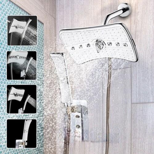 New Style Bathroom Stainless Steel Shower Kit Household Multifunctional Waterfall Rain ABS Chrome-plated Booster Nozzle