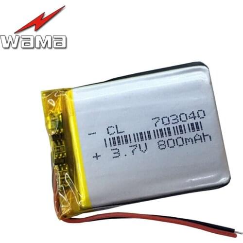 4pcs/lot 703040 3.7V 800mah Rechargeable Batteries Polymer Lithium Li-ion Battery For Digital Products