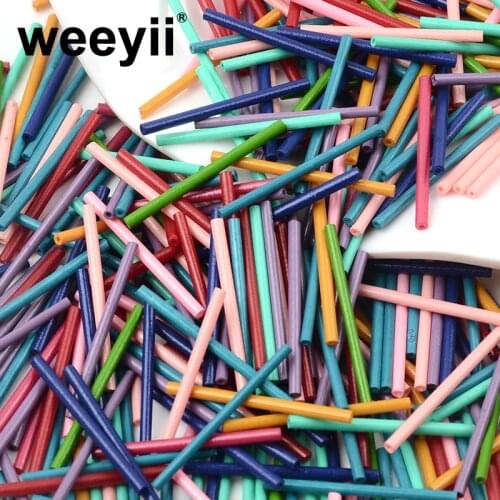 Approx.100pcs 2X30mm Charm Czech Glass Beads Manual Cutting Bugle Tube Beads For Jewelry Making Diy Bracelet Necklace