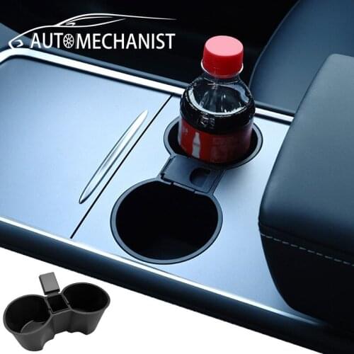1Pc Car Water Cup For Tesla Cup Slot Slip For Model 3 Model Y 2018 2019 2020 2021 Interior Center Console Storage Organizer