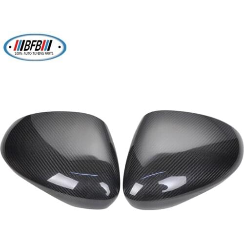 BFB 2PCS Rear View Mirror Cover Black Real Dry Carbon Add On Style For Porsche 971 2017