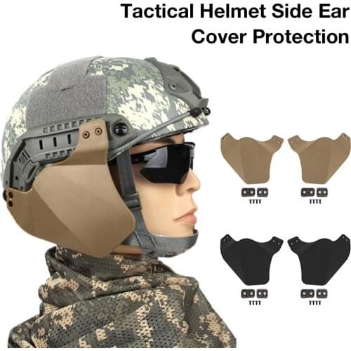 Side Cover for FAST Helmet Rail Airsoft Military Tactical Helmet Accessories Soft Rubber Material Two Ear Protection Covers