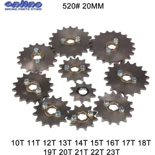 520# Chain 20mm 10T - 23T Front Engine Sprocket For Loncin Zongshen Lifan Shineray 150 200 250cc ATV Quad Dirt Bike Motorcycle