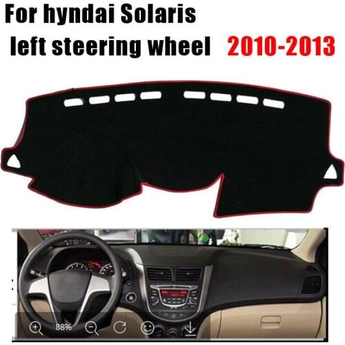 Car dashboard covers mat for Hyundai Solaris 2010-2013 Left hand drive dashmat pad dash cover auto accessories car stickers