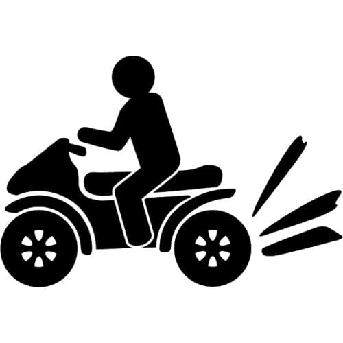 Dawasaru Riding A Motorcycle Car Sticker Waterproof Personalized Decal Laptop Suitcase Truck Auto Accessories PVC,11cm*8cm