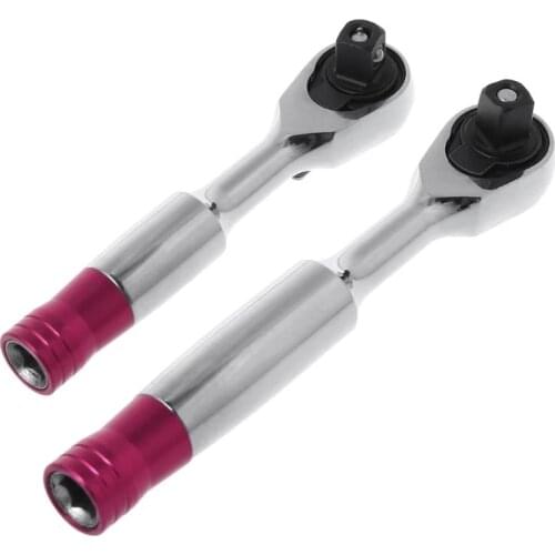 1/4" Mini Torque Ratchet Wrench 85mm/100mm Socket Wrenches Repair Tool For Vehicle Bicycle Bike