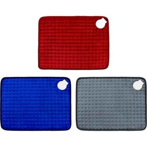 Bed Warmer Dog Cat Electric Pad Heating Heated Blanket Pain Relief Grey Full Body Calming Heat Massaging Heating Pad