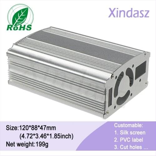 Customized power supply aluminum housing aluminum enclosure extruded, aluminum project box 120*88*47mm