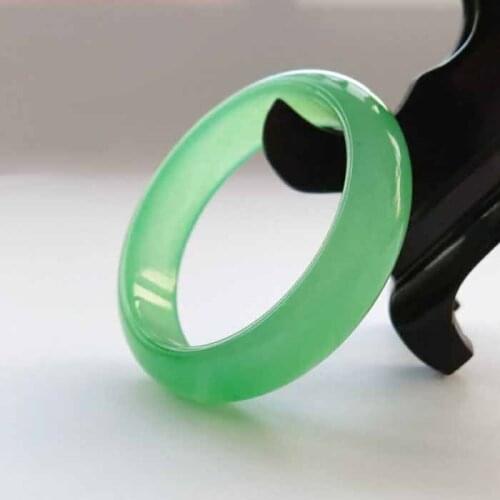 Fine jewelry with Certificate for Natural Grape Thickened Ice Green Chalcedony Bracelet