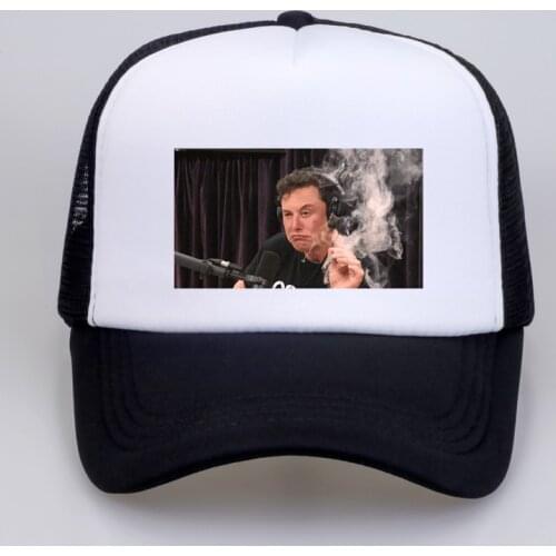 New Summer cool Mesh cap Elon musk smoking Baseball caps Men Women Outdoor recreation Snapback hat elon musk bone gorras