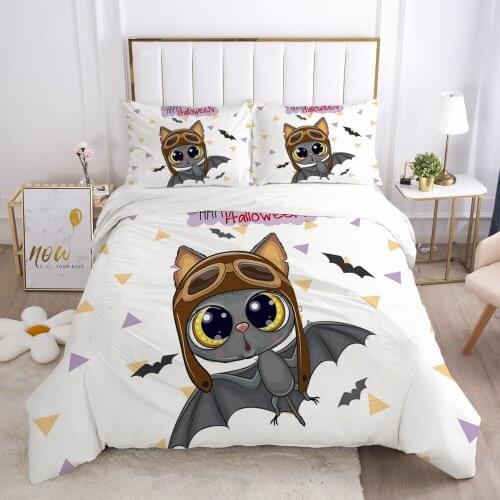 3D Quilt Covers Pillowcase(s) Bedding Set Duvet Cover Sets Comforter Case Bed Linen Cartoon Double Single Size Bedclothes