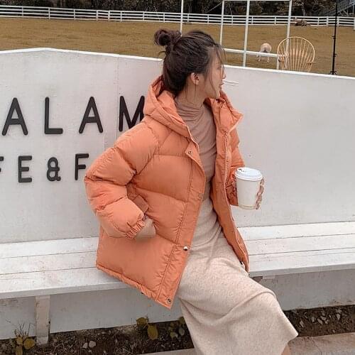 Korean Trend Fashion Zipper Hooded Outerwear 2020 Winter Coat Women Thick Cotton Chic Coat Young Girl Plus Size Women Jacket Top